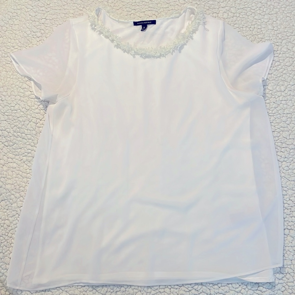 Banana Republic lined sheer tee